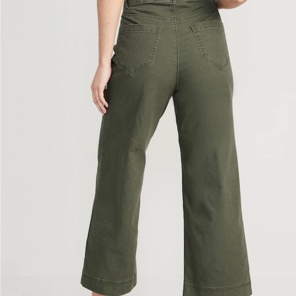 Forever 21 Green Capri Wide Leg High Waisted Pants - Picture 3 of 14